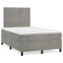 Cama box spring con colchón terciopelo gris claro 120x200 cm de vidaXL, Camas y somieres - Ref: Foro24-3143133, Precio: 433,4...