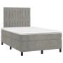 Cama box spring con colchón terciopelo gris claro 120x200 cm de vidaXL, Camas y somieres - Ref: Foro24-3143133, Precio: 433,4...