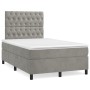 Cama box spring con colchón terciopelo gris claro 120x200 cm de vidaXL, Camas y somieres - Ref: Foro24-3143193, Precio: 443,8...