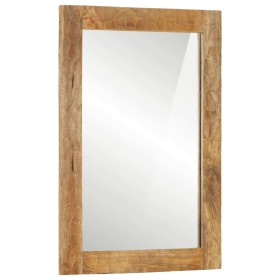Espejo de baño madera maciza de acacia y vidrio 50x70x2,5 cm en Espejos | Comprar online en Foru.es