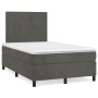 Cama box spring con colchón terciopelo gris oscuro 120x200 cm de vidaXL, Camas y somieres - Ref: Foro24-3142894, Precio: 389,...
