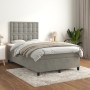 Cama box spring con colchón terciopelo gris claro 120x200 cm de vidaXL, Camas y somieres - Ref: Foro24-3143253, Precio: 429,0...