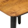 Mesa de centro hierro y madera maciza de mango 45x45x40 cm en Mesas de centro | Comprar online en Foru.es