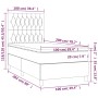 Cama box spring con colchón terciopelo gris claro 100x200 cm de vidaXL, Camas y somieres - Ref: Foro24-3143187, Precio: 351,5...