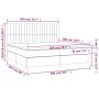 Cama box spring con colchón terciopelo gris claro 200x200 cm de vidaXL, Camas y somieres - Ref: Foro24-3143163, Precio: 625,2...