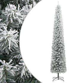 Árbol Navidad estrecho con soporte y nieve artificial PVC 270cm en Decoración Festiva y Estacional | Comprar online en Foru.es