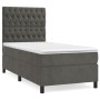 Cama box spring con colchón terciopelo gris oscuro 90x190 cm de vidaXL, Camas y somieres - Ref: Foro24-3143176, Precio: 335,2...