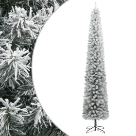 Árbol Navidad estrecho con soporte y nieve artificial PVC 300cm en Decoración Festiva y Estacional | Comprar online en Foru.es