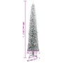 Árbol Navidad estrecho con soporte y nieve artificial PVC 300cm en Decoración Festiva y Estacional | Comprar online en Foru.es