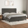 Cama box spring con colchón terciopelo gris oscuro 200x200 cm de vidaXL, Camas y somieres - Ref: Foro24-3143224, Precio: 637,...
