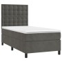 Cama box spring con colchón terciopelo gris oscuro 80x200 cm de vidaXL, Camas y somieres - Ref: Foro24-3143230, Precio: 331,7...