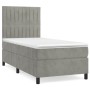 Cama box spring con colchón terciopelo gris claro 90x190 cm de vidaXL, Camas y somieres - Ref: Foro24-3143121, Precio: 327,84...