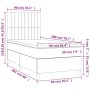 Cama box spring con colchón terciopelo gris claro 90x190 cm de vidaXL, Camas y somieres - Ref: Foro24-3143121, Precio: 327,84...