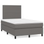 Cama box spring con colchón cuero sintético gris 120x200 cm de vidaXL, Camas y somieres - Ref: Foro24-3142717, Precio: 428,84...