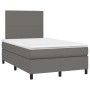 Cama box spring con colchón cuero sintético gris 120x200 cm de vidaXL, Camas y somieres - Ref: Foro24-3142717, Precio: 428,84...