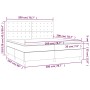 Cama box spring con colchón terciopelo gris claro 200x200 cm de vidaXL, Camas y somieres - Ref: Foro24-3143283, Precio: 621,2...