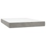 Cama box spring con colchón terciopelo gris claro 140x200 cm de vidaXL, Camas y somieres - Ref: Foro24-3143025, Precio: 482,7...