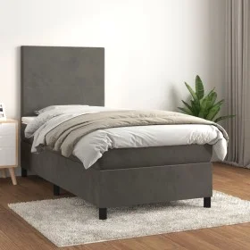 Boxspringbett mit dunkelgrauer Samtmatratze 90x200 cm von vidaXL, Betten und Lattenroste - Ref: Foro24-3142882, Preis: 306,71...