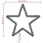 Estrella de luz decorativa Navidad con estacas 80 LED 60 cm en Decoración Festiva y Estacional | Comprar online en Foru.es