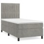 Cama box spring con colchón terciopelo gris claro 90x190 cm de vidaXL, Camas y somieres - Ref: Foro24-3143115, Precio: 307,86...