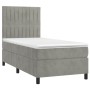 Cama box spring con colchón terciopelo gris claro 90x190 cm de vidaXL, Camas y somieres - Ref: Foro24-3143115, Precio: 307,86...