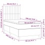 Cama box spring con colchón terciopelo gris claro 90x190 cm de vidaXL, Camas y somieres - Ref: Foro24-3143115, Precio: 307,86...