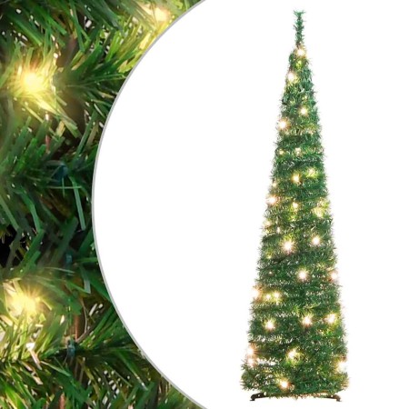 Árbol de Navidad artificial desplegable 50 LED verde 120 cm en Decoración Festiva y Estacional | Comprar online en Foru.es