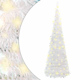 Árbol de Navidad artificial desplegable 100 LED blanco 150 cm en Decoración Festiva y Estacional | Comprar online en Foru.es