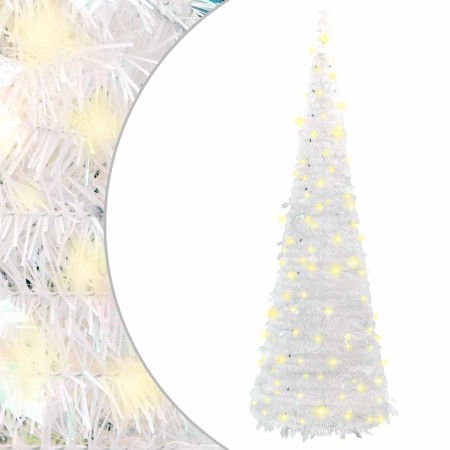 Árbol de Navidad artificial desplegable 100 LED blanco 150 cm en Decoración Festiva y Estacional | Comprar online en Foru.es