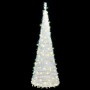 Árbol de Navidad artificial desplegable 100 LED blanco 150 cm en Decoración Festiva y Estacional | Comprar online en Foru.es