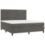 Cama box spring con colchón terciopelo gris oscuro 160x200 cm de vidaXL, Camas y somieres - Ref: Foro24-3143152, Precio: 529,...