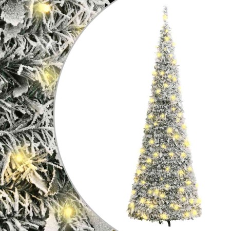 Árbol de Navidad artificial desplegable con nieve 100 LED 150cm en Decoración Festiva y Estacional | Comprar online en Foru.es