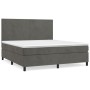 Cama box spring con colchón terciopelo gris oscuro 180x200 cm de vidaXL, Camas y somieres - Ref: Foro24-3142918, Precio: 569,...