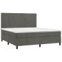 Cama box spring con colchón terciopelo gris oscuro 180x200 cm de vidaXL, Camas y somieres - Ref: Foro24-3142918, Precio: 569,...