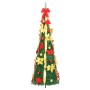 Árbol de Navidad artificial desplegable 50 LED verde 120 cm en Decoración Festiva y Estacional | Comprar online en Foru.es