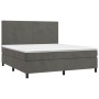 Cama box spring con colchón terciopelo gris oscuro 160x200 cm de vidaXL, Camas y somieres - Ref: Foro24-3142912, Precio: 516,...