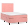 Cama box spring con colchón terciopelo rosa 120x200 cm de vidaXL, Camas y somieres - Ref: Foro24-3142898, Precio: 415,36 €, D...