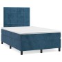 Cama box spring con colchón terciopelo azul oscuro 120x200 cm de vidaXL, Camas y somieres - Ref: Foro24-3143017, Precio: 441,...