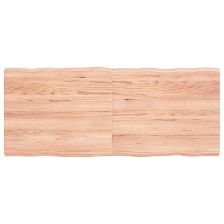 Tablero mesa madera tratada borde natural marrón 120x50x(2-4)cm de vidaXL, Tableros para mesas - Ref: Foro24-363958, Precio: ...