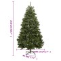 Árbol de Navidad artificial con bisagras y soporte verde 210 cm en Decoración Festiva y Estacional | Comprar online en Foru.es