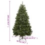 Árbol de Navidad artificial con bisagras y soporte verde 240 cm en Decoración Festiva y Estacional | Comprar online en Foru.es