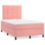 Cama box spring con colchón terciopelo rosa 120x200 cm de vidaXL, Camas y somieres - Ref: Foro24-3143018, Precio: 432,28 €, D...