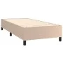 Box spring bed with cappuccino synthetic leather mattress 100x200cm by vidaXL, Beds and slatted bases - Ref: Foro24-3142772, ...