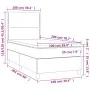 Box spring bed with cappuccino synthetic leather mattress 100x200cm by vidaXL, Beds and slatted bases - Ref: Foro24-3142772, ...