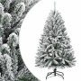 Árbol de Navidad artificial con bisagras y nieve flocada 120 cm en Decoración Festiva y Estacional | Comprar online en Foru.es