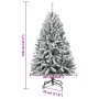 Árbol de Navidad artificial con bisagras y nieve flocada 120 cm en Decoración Festiva y Estacional | Comprar online en Foru.es