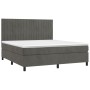 Cama box spring con colchón terciopelo gris oscuro 180x200 cm de vidaXL, Camas y somieres - Ref: Foro24-3143158, Precio: 572,...