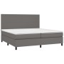 Cama box spring con colchón cuero sintético gris 200x200 cm de vidaXL, Camas y somieres - Ref: Foro24-3142747, Precio: 740,80...