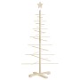 Árbol de Navidad de madera de adorno madera maciza pino 125 cm en Decoración Festiva y Estacional | Comprar online en Foru.es