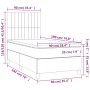 Cama box spring con colchón terciopelo azul oscuro 90x190 cm de vidaXL, Camas y somieres - Ref: Foro24-3143119, Precio: 343,6...